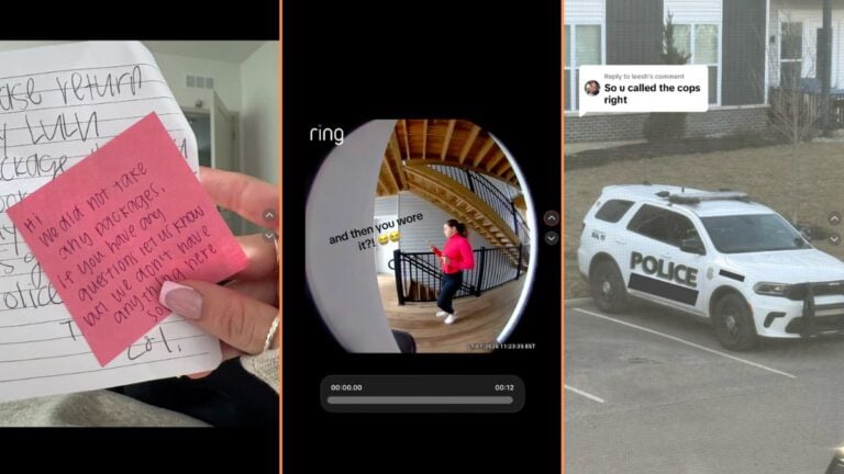 Caught on Door Camera Cincinnati Woman Accused of Taking Lululemon Package, Then Wearing It, ‘Hang the Pictures of Her Wearing It on All the Walls’