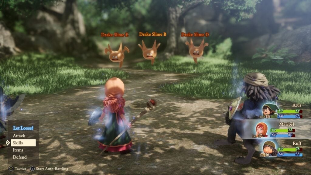 Combat against slimes