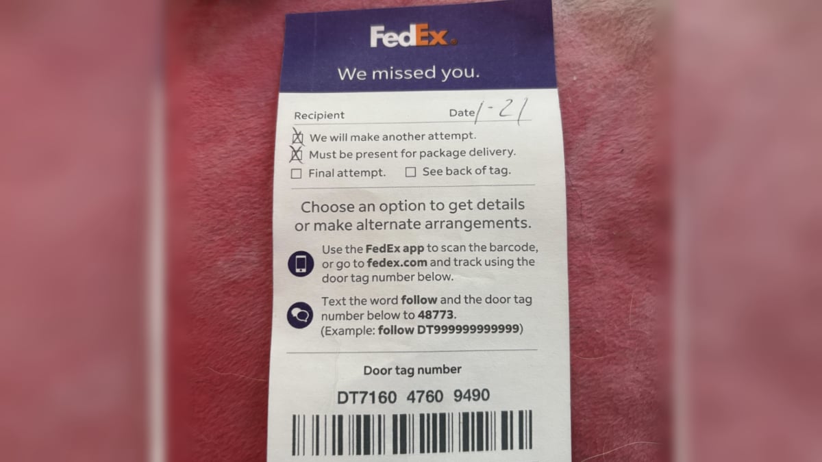 FedEx We Missed You Sticker