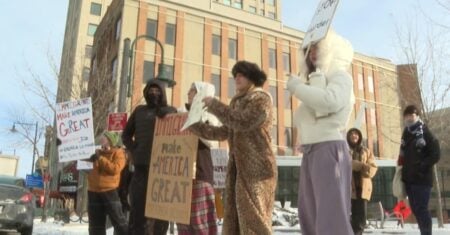 Indiana Students protest Trump