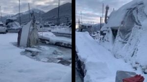 Juneau Snowstorm Boats