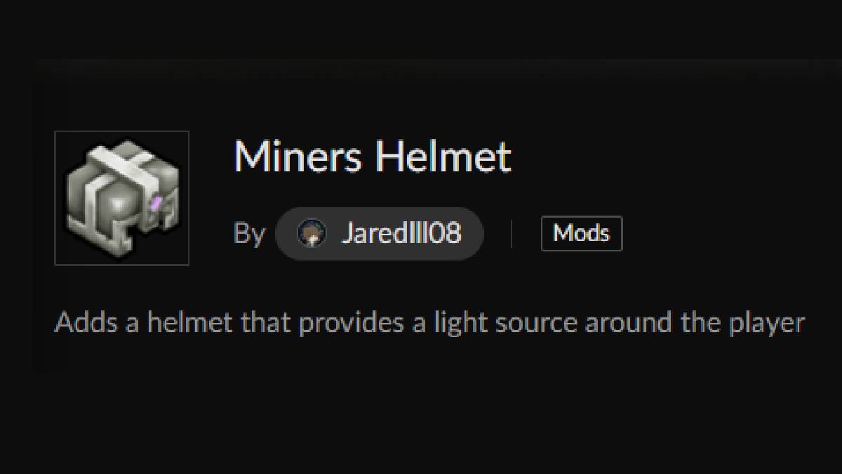 Mods Hytale Miners Helmet