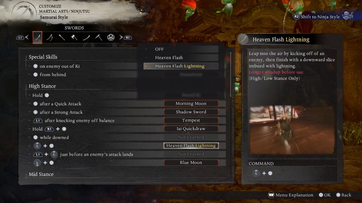 Martial Arts and Ninjutsu Menu