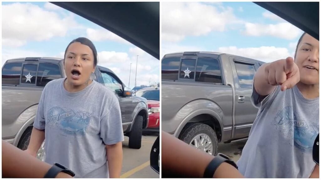 Texas parking lot dispute caught on camera