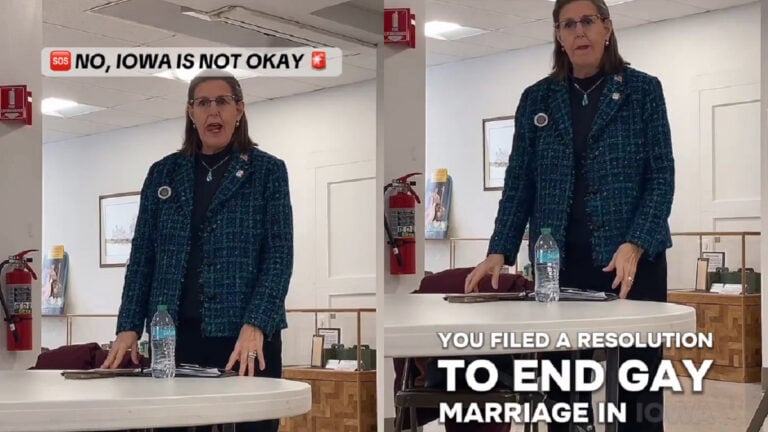 Senator Weakly Defends Her Attack on Gay Marriage in Iowa Town Hall Meeting