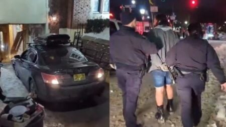 A picture at the New York synagogue.