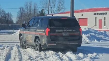 Protests Explode Over ICE Agent Jonathan Ross in Minnesota, ‘I Thought Innocent People Don’t Flee?’ A picture of an ICE car in Minnesota.