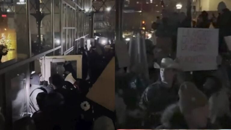 Angry Anti-ICE Protesters Break Into Minnesota Hotel Where ICE Agents Are Staying: ‘Fox News Is Gonna Love This’ A picture of the anti-ICE protesters in Minneapolis.
