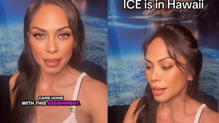 A picture of the Hawaii woman.