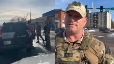 A picture of the ICE agent in Minnesota.