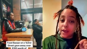 A picture of the New York woman.