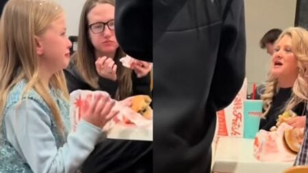 Deranged Behavior Caught on Camera: Texas MAGA Woman Curses Daughter in Front of Dozens at P. Terry’s, ‘Your Worst Bully Is Always Disguised as Family’ A picture of the Texas MAGA woman.