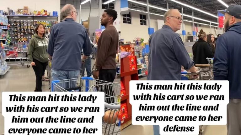 Texas Crowd Forces White Man Out of Line at Walmart After He Hits a Woman With His Cart: ‘Minorities Standing Together’ A picture of the White Texas man.