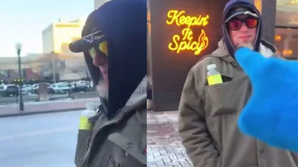 Obnoxious Anti-ICE Protester Harasses and Films Innocent Man In Minnesota After Mistaking Him for ICE: ‘American Leftists Are Literally Psychotic’ A picture taken by the anti-ICE protester in Minnesota.