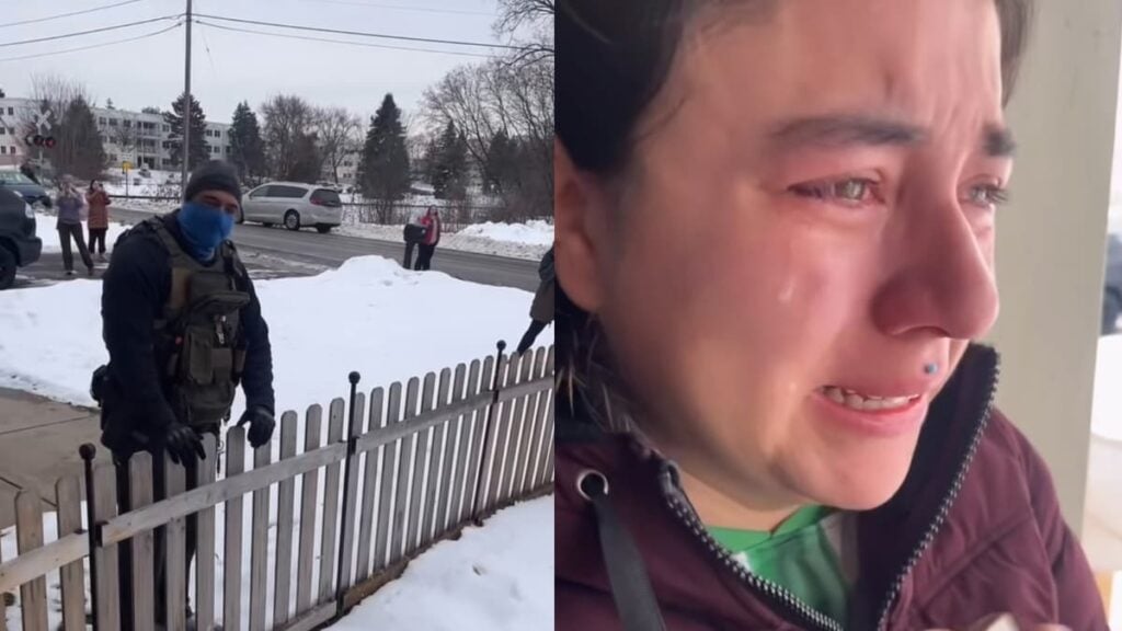 Brave Minnesota Woman Stands Up to ICE Agents After Female DoorDasher Takes Shelter in Her Home: ‘It’s Time We Rise Up’ A picture taken by the Minnesota woman.