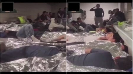 Screenshots showing conditions inside Baltimore ICE detention facility