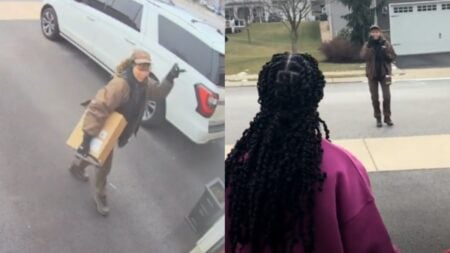 Pennsylvania UPS worker argues with home resident