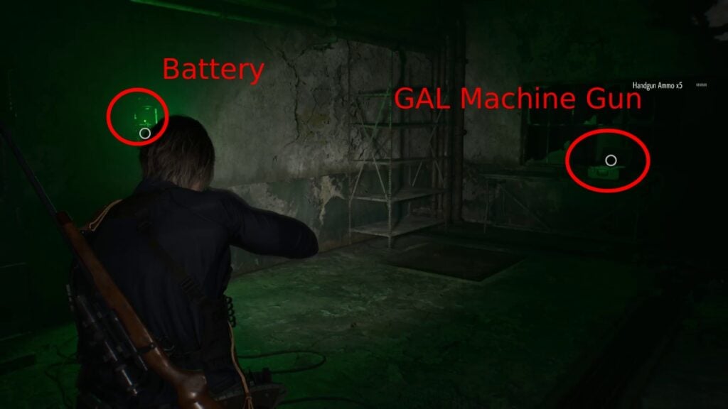 Battery and Machine Gun