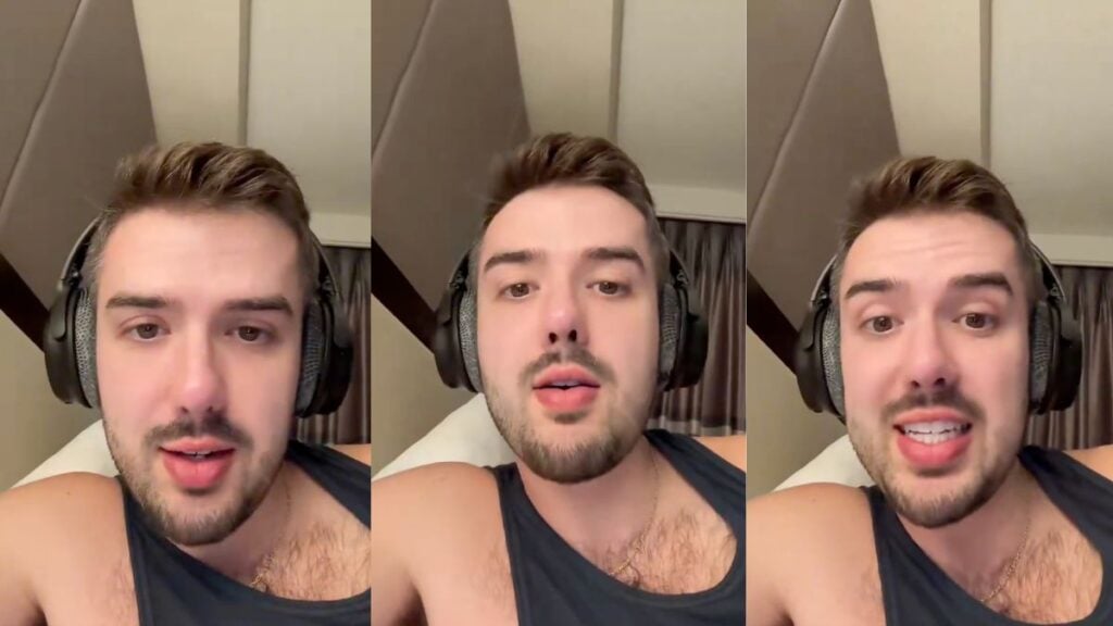 Nevada Tourist Says He Spent $200 on Bare Necessities at Las Vegas Hotel and Was Charged Just for Touching Items: ‘I’m Calling the FBI’ Man speaking in a hotel room at Caesars Palace Las Vegas, claiming he was charged hidden fees during his Nevada stay.