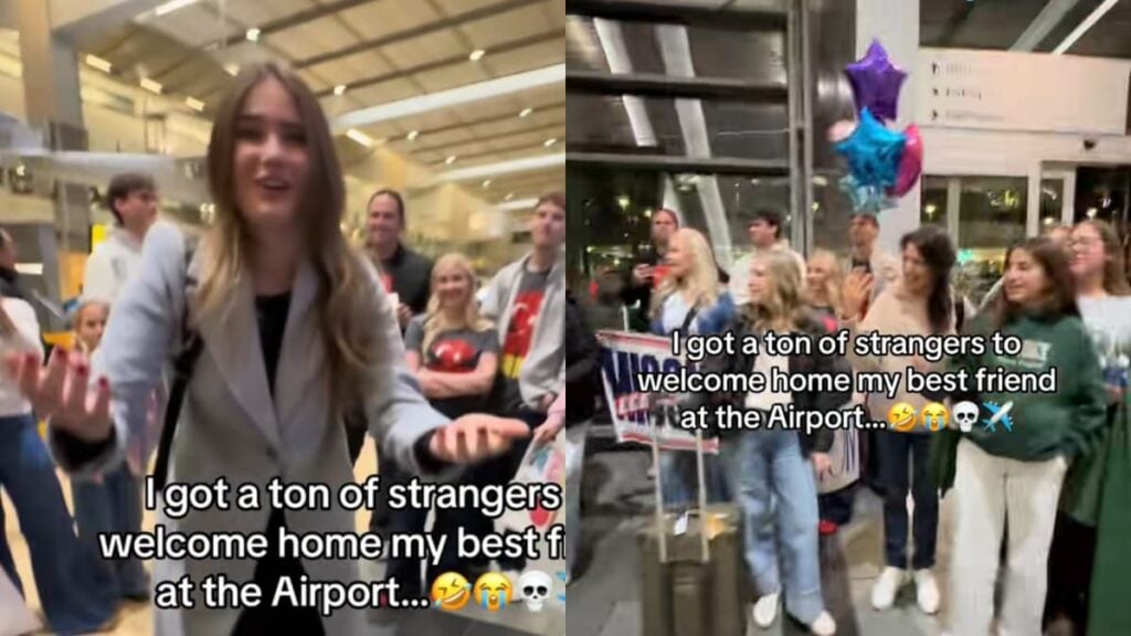 California Woman Convinces Strangers To Welcome Her Friend At Airport