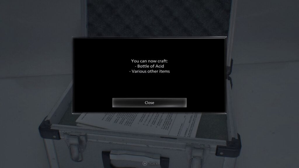 Acid Crafting Recipes