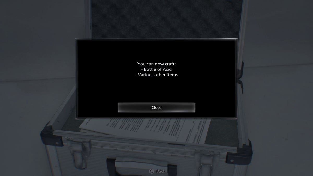 Acid Crafting Recipes