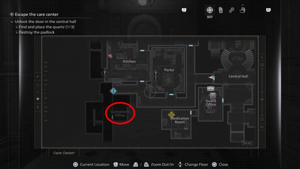 Custodian's Office Location