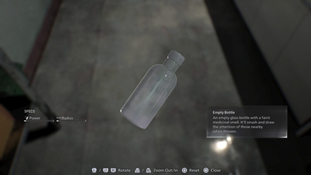 Empty Bottle Item