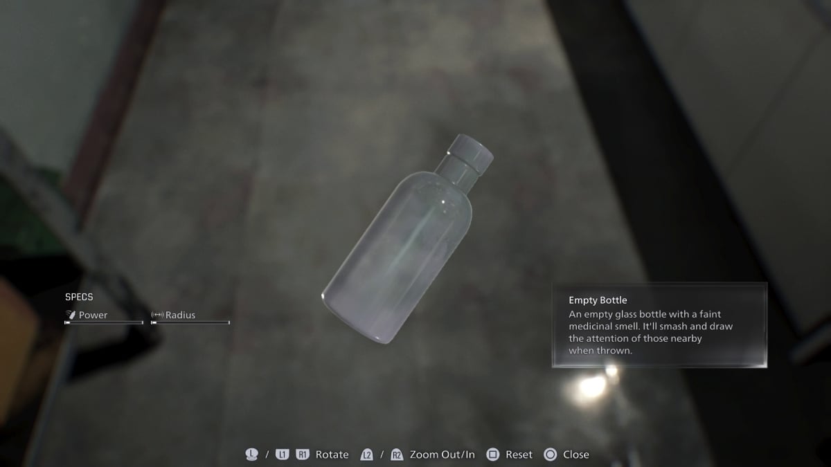 Empty Bottle Item