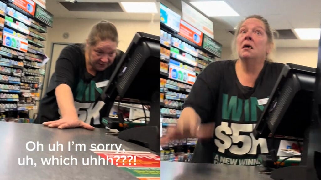 Crazy Cashier Freaks Out at Florida Gas Station Over Simple Purchase: ‘What Is Her Problem?’ Crazy Cashier Freaks Out at Florida Gas Station Over Simple Purchase: ‘What Is Her Problem?’