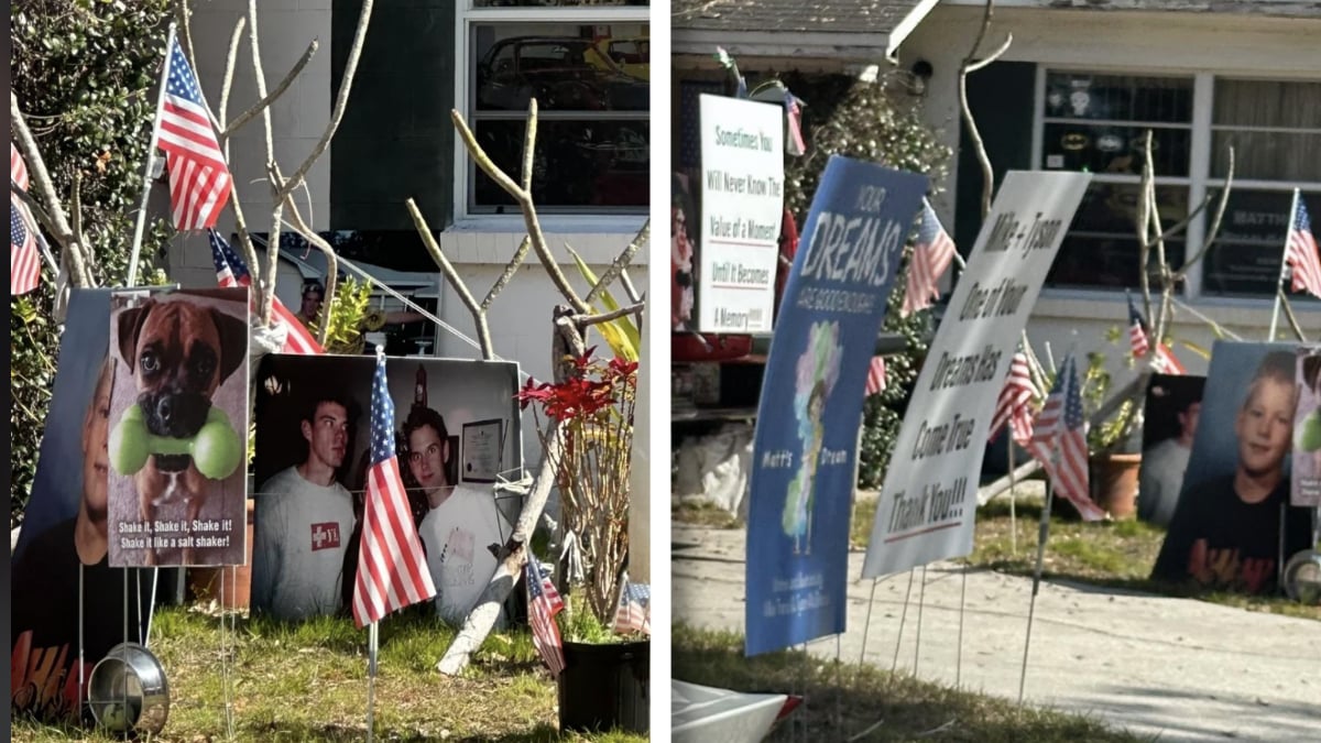 ‘Boomer Facebook IRL’: Old Florida Man Puts Up Giant Posters of Different Children in Yard Weekly, ‘It Gives off All the Wrong Vibes’