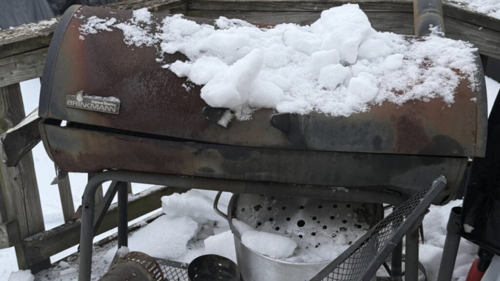 Frozen 'Snowcrete' Slides off Roof in Maryland, Crushing Mother’s Grill
