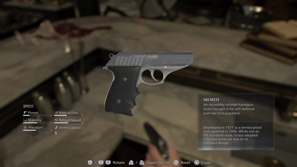 Grace's Handgun Location