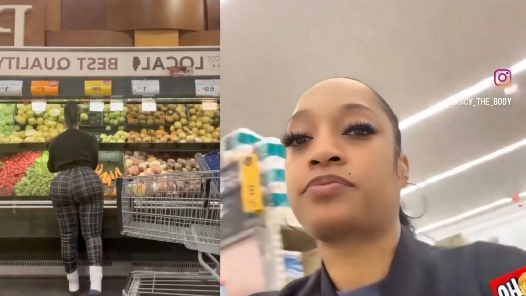 Illinois influencer recording herself inside Walmart after confronting teens who laughed at her body.