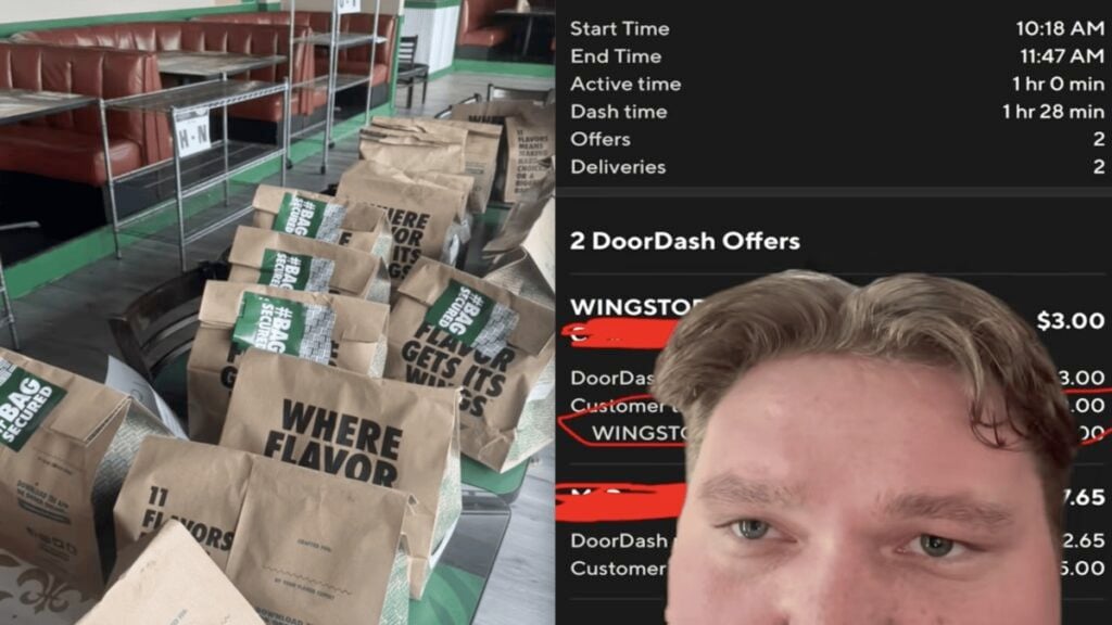 Irritated Nevada DoorDasher Gets $0 Tip for Delivering $800 WingStop Order to a Business