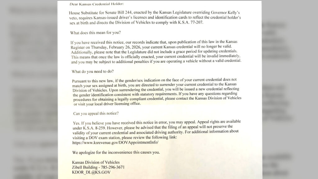 Kansas Letter to Trans People