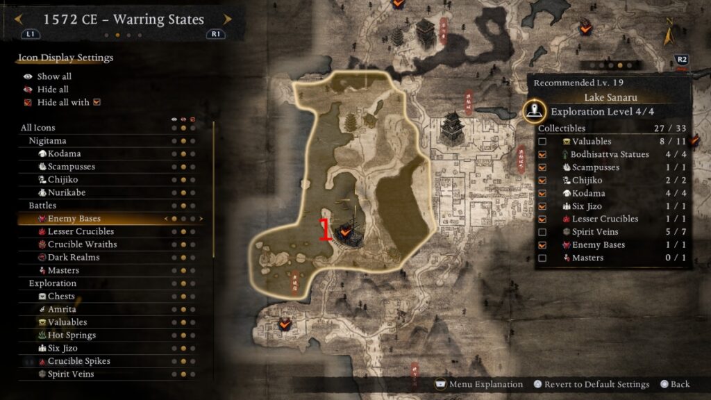 Lake Sanaru Enemy Bases