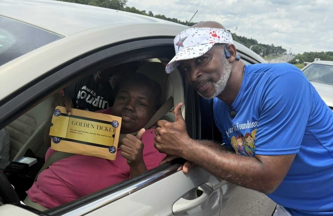 Lane Harper with another happy local