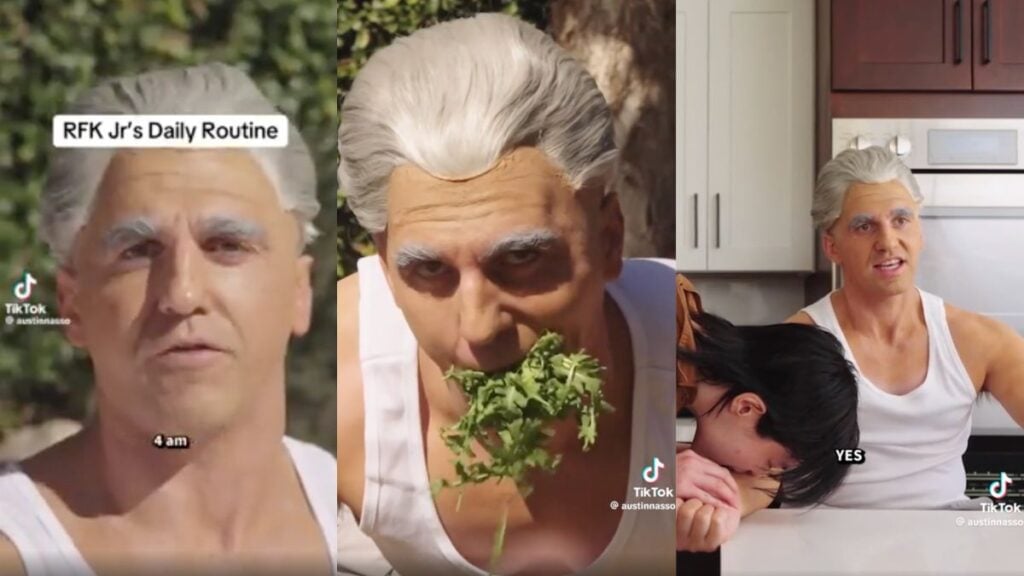 New York Influencer Mocks RFK Jr.’s ‘4 A.M. Routine’ With Falcon Eggs and Plague Jokes, Internet Says: ‘Should Have Done It Wearing Jeans’ New York influencer Austin Nasso recording his parody of RFK Jr.’s 4 A.M. workout routine.