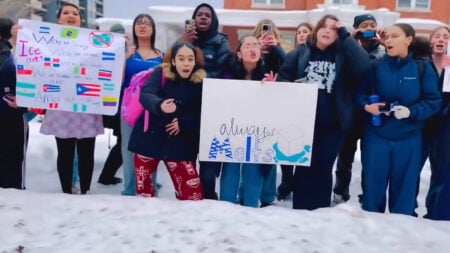 ICE Supporter vs Students: Attempt To Silence Protest Backfires in New York: ‘Why Is He Doing That?’ ICE Supporter vs Students: Attempt To Silence Protest Backfires in New York: ‘Why Is He Doing That?’