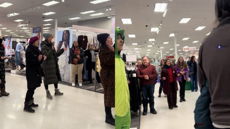 Protesters Erupt in Song at Minnesota Target, Urging the Store to Not Let ICE Take Employees, 'Not me singing along clapping'