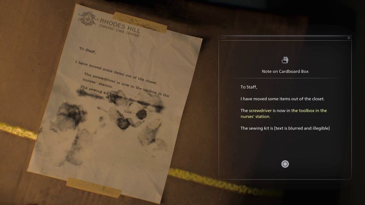 Rhodes Hill Screwdriver Location