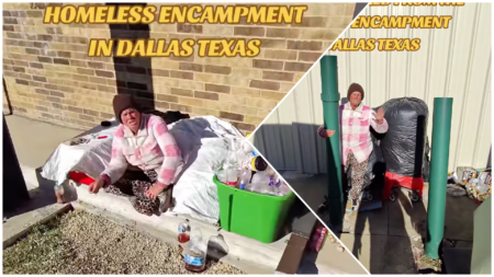 Texas altercation between worker and homeless woman