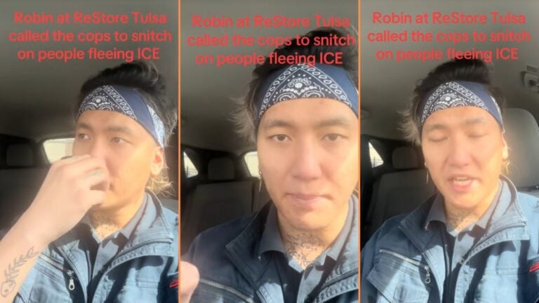 Used Furniture Store Employee in Oklahoma Allegedly Calls Police to Report Customers Fleeing ICE, 'Did Robin miss the part where Restore is affiliated with Habitat for HUMANITY!'