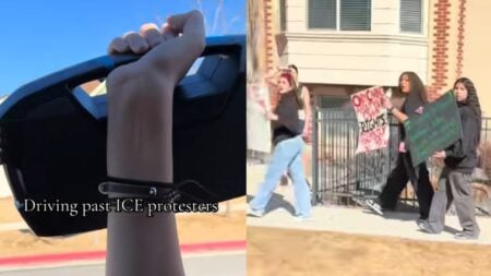 Utah Woman Plays "Ice Ice Baby" While Driving Past High School ICE Protest
