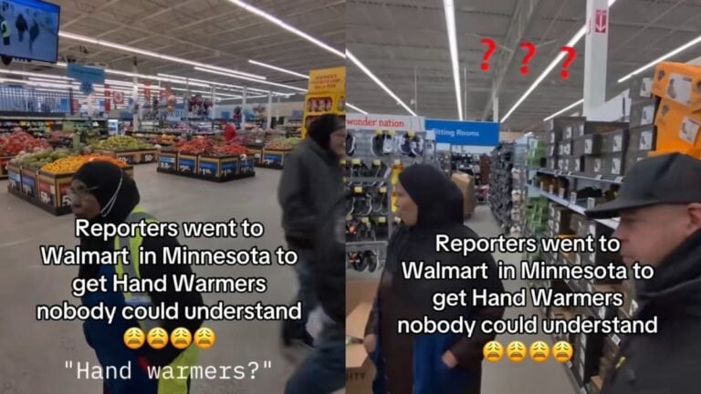 A picture at a Walmart in Minnesota.