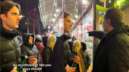 A picture of the entitled influencer in New York.