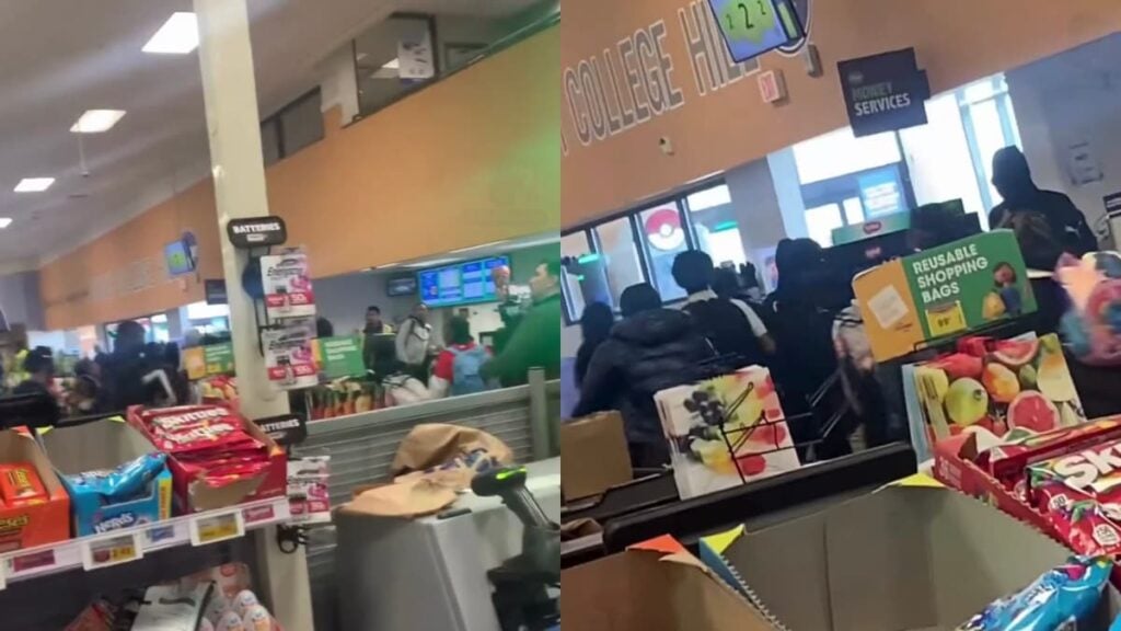 Unhinged Ohio Students on an Anti-ICE Protest Storm a Kroger Leaving it Vandalized: ‘This Is What the Leftists Have Done to the Youth of America’ A picture of the Ohio students.