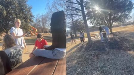 Unhinged Texas White Woman Harasses Black Girl After Her 8-Year-Old Son Threatened Her: ‘A Degenerate Karen’ A picture of the Texas woman.