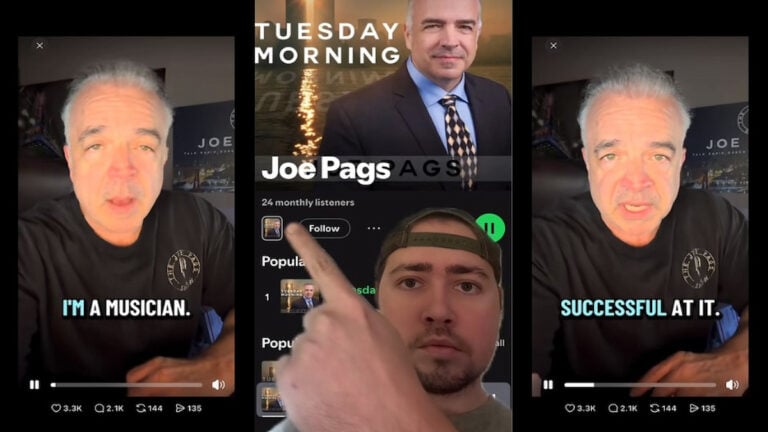 Screenshots of video showing Texas talkshow host criticizing Bad Bunnys halftime performance.